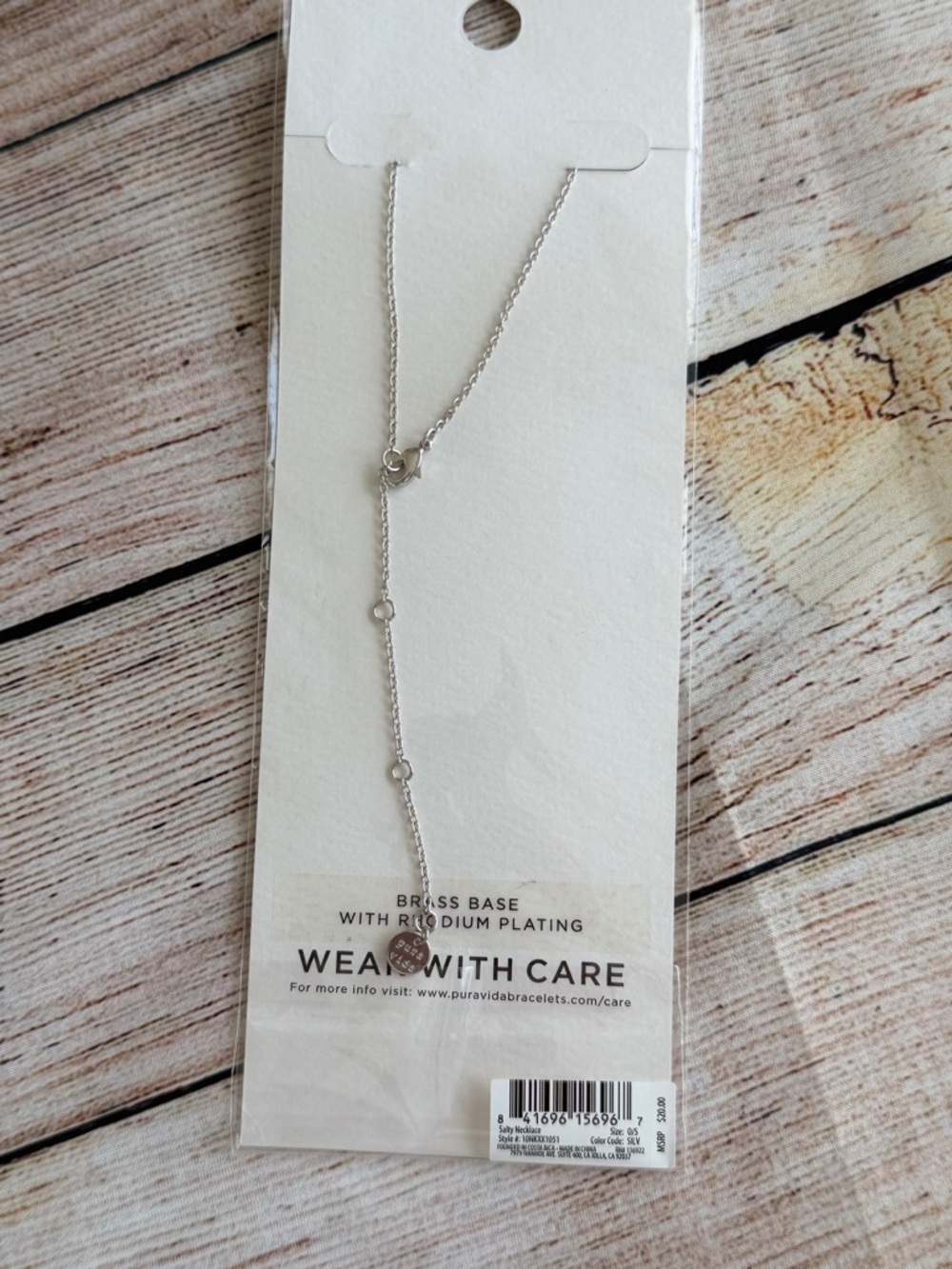 Pura Vida NWT Silver Jewelry Lot 3pc Bracelet, Necklace, Wave Barrett Boho Beach - Picture 5 of 9